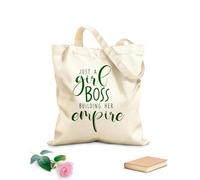 AILOONG Sacs de courses en polyester et coton tissu épais de 340g/m² Citations d'une entrepreneuse qui construit son empire Réutilisable