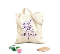 AILOONG Sacs de courses en polyester et coton tissu épais de 340g/m² Citations d'une entrepreneuse qui construit son empire Réutilisable