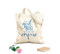 AILOONG Sacs de courses en polyester et coton tissu épais de 340g/m² Citations d'une entrepreneuse qui construit son empire Réutilisable