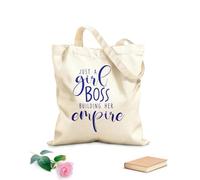 AILOONG Sacs de courses en polyester et coton tissu épais de 340g/m² Citations d'une entrepreneuse qui construit son empire Réutilisable