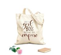 AILOONG Sacs de courses en polyester et coton tissu épais de 340g/m² Citations d'une entrepreneuse qui construit son empire Réutilisable