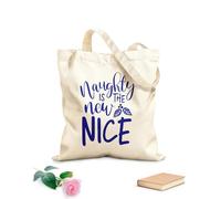 AILOONG Sacs de courses en polyester et coton tissu épais de 340g/m² « Être méchant, c’est le nouveau gentil » : Citations inspirantes Réutilisable