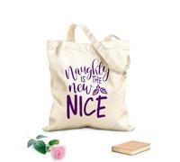 AILOONG Sacs de courses en polyester et coton tissu épais de 340g/m² « Être méchant, c’est le nouveau gentil » : Citations inspirantes Réutilisable