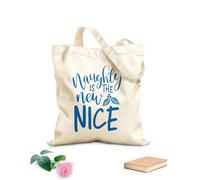 AILOONG Sacs de courses en polyester et coton tissu épais de 340g/m² « Être méchant, c’est le nouveau gentil » : Citations inspirantes Réutilisable