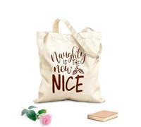 AILOONG Sacs de courses en polyester et coton tissu épais de 340g/m² « Être méchant, c’est le nouveau gentil » : Citations inspirantes Réutilisable