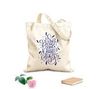 AILOONG Sacs de courses en polyester et coton tissu épais de 340g/m² Lettrage inspirant pour ralentir le rythme Réutilisable