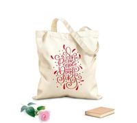 AILOONG Sacs de courses en polyester et coton tissu épais de 340g/m² Lettrage inspirant pour ralentir le rythme Réutilisable