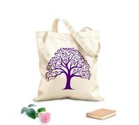 AILOONG Sacs de courses en polyester et coton tissu épais de 340g/m² Murmures de la nature Silhouettes de sycomores Réutilisable