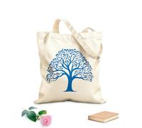AILOONG Sacs de courses en polyester et coton tissu épais de 340g/m² Murmures de la nature Silhouettes de sycomores Réutilisable