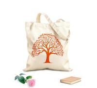 AILOONG Sacs de courses en polyester et coton tissu épais de 340g/m² Murmures de la nature Silhouettes de sycomores Réutilisable