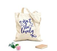 AILOONG Sacs de courses en polyester et coton tissu épais de 340g/m² N'est-elle pas charmante ? Citations inspirantes Réutilisable