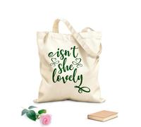 AILOONG Sacs de courses en polyester et coton tissu épais de 340g/m² N'est-elle pas charmante ? Citations inspirantes Réutilisable