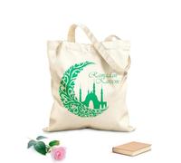 AILOONG Sacs de courses en polyester et coton tissu épais de 340g/m² Ramadan Karim Arabic Kareem Réutilisable
