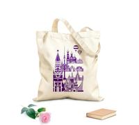 AILOONG Sacs de courses en polyester et coton tissu épais de 340g/m² Skyline de Moscou 10 Réutilisable