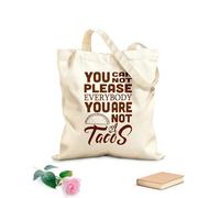 AILOONG Sacs de rangement en polyester et coton Citation de Taco : On ne peut pas plaire à tout le monde. tissu épais de 340g/m² Slogan personnalisable