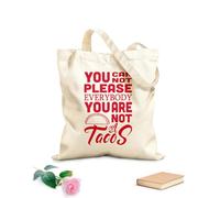 AILOONG Sacs de rangement en polyester et coton Citation de Taco : On ne peut pas plaire à tout le monde. tissu épais de 340g/m² Slogan personnalisable