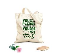 AILOONG Sacs de rangement en polyester et coton Citation de Taco : On ne peut pas plaire à tout le monde. tissu épais de 340g/m² Slogan personnalisable