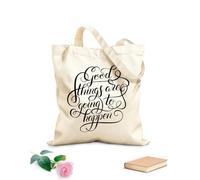 AILOONG Sacs de rangement en polyester et coton Des affirmations positives annoncent de bonnes choses. tissu épais de 12 oz Slogan personnalisable 25x30cm Petit