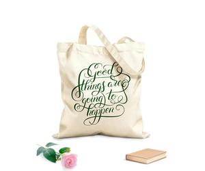 AILOONG Sacs de rangement en polyester et coton Des affirmations positives annoncent de bonnes choses. tissu épais de 340g/m² Slogan personnalisable