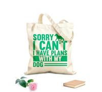 AILOONG Sacs de rangement en polyester et coton Désolée, je ne peux rien prévoir avec mon cadeau en forme de patte de chien. tissu épais de 340g/m² Slogan personnalisable