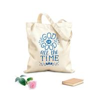 AILOONG Sacs de rangement en polyester et coton Dieu du lettrage à la main est bon en tout temps tissu épais de 340g/m² Slogan personnalisable