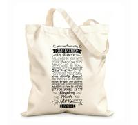 AILOONG Sacs de rangement en polyester et coton Inscription manuscrite avec un verset biblique : prière au Seigneur tissu épais de 12 oz Slogan personnalisable 25x30cm Petit