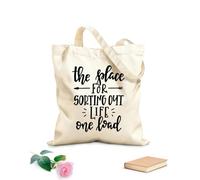 AILOONG Sacs de rangement en polyester et coton l'endroit pour faire le tri dans sa vie, une seule charge tissu épais de 12 oz Slogan personnalisable 31x36cm Moyen