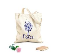 AILOONG Sacs de rangement en polyester et coton Logo de l'arbre de l'espoir, de la foi et de l'amour tissu épais de 340g/m² Slogan personnalisable