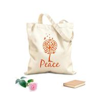 AILOONG Sacs de rangement en polyester et coton Logo de l'arbre de l'espoir, de la foi et de l'amour tissu épais de 340g/m² Slogan personnalisable