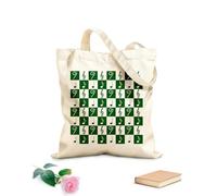 AILOONG Sacs de rangement en polyester et coton Motif musical blanc et noir tissu épais de 340g/m² Slogan personnalisable