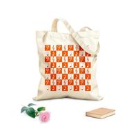 AILOONG Sacs de rangement en polyester et coton Motif musical blanc et noir tissu épais de 340g/m² Slogan personnalisable