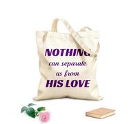 AILOONG Sacs de rangement en polyester et coton rien ne peut nous séparer de son amour tissu épais de 340g/m² Slogan personnalisable