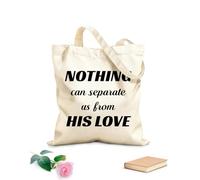 AILOONG Sacs de rangement en polyester et coton rien ne peut nous séparer de son amour tissu épais de 12 oz Slogan personnalisable 25x30cm Petit