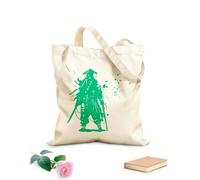 AILOONG Sacs de rangement en polyester et coton Samouraïs portant des chapeaux coniques, tenant ou portant des épées. tissu épais de 340g/m² Slogan personnalisable