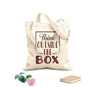 AILOONG Sacs de rangement en polyester et coton sortir des sentiers battus tissu épais de 340g/m² Slogan personnalisable