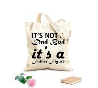 AILOONG Sacs de rangement en polyester et coton tissu épais de 12 oz ce n'est pas une figure paternelle avec un corps de papa Slogan personnalisable 25x30cm Petit