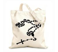 AILOONG Sacs de rangement en polyester et coton tissu épais de 12 oz différents chapelets Slogan personnalisable 35x40cm Grand