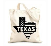AILOONG Sacs de rangement en polyester et coton tissu épais de 12 oz État du Texas, États-Unis d'Amérique Slogan personnalisable 35x40cm Grand
