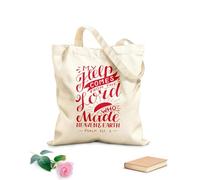 AILOONG Sacs de rangement en polyester et coton tissu épais de 340g/m² calligraphie avec verset biblique mon aide vient de Slogan personnalisable