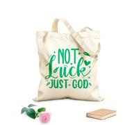 AILOONG Sacs de rangement en polyester et coton tissu épais de 340g/m² Ce n'est pas de la chance, c'est la volonté de Dieu. Slogan personnalisable