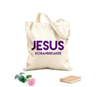 AILOONG Sacs de rangement en polyester et coton tissu épais de 340g/m² Citation chrétienne : Jésus briseur de chaînes Slogan personnalisable