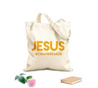 AILOONG Sacs de rangement en polyester et coton tissu épais de 340g/m² Citation chrétienne : Jésus briseur de chaînes Slogan personnalisable