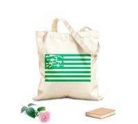 AILOONG Sacs de rangement en polyester et coton tissu épais de 340g/m² Drapeau des États-Unis d'Amérique avec arme Slogan personnalisable