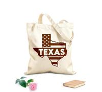 AILOONG Sacs de rangement en polyester et coton tissu épais de 340g/m² État du Texas, États-Unis d'Amérique Slogan personnalisable