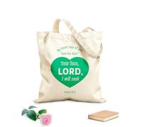 AILOONG Sacs de rangement en polyester et coton tissu épais de 340g/m² Illustration imprimable d'un verset biblique tiré du psaume Slogan personnalisable