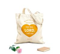 AILOONG Sacs de rangement en polyester et coton tissu épais de 340g/m² Illustration imprimable d'un verset biblique tiré du psaume Slogan personnalisable