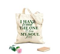 AILOONG Sacs de rangement en polyester et coton tissu épais de 340g/m² J'ai trouvé celui ou celle que mon âme aime. Slogan personnalisable