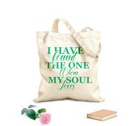 AILOONG Sacs de rangement en polyester et coton tissu épais de 340g/m² J'ai trouvé celui ou celle que mon âme aime. Slogan personnalisable