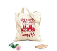 AILOONG Sacs de rangement en polyester et coton tissu épais de 340g/m² L'odeur typique d'un camping-car : 5 choses comme la crème solaire et les insectes Slogan personnalisable