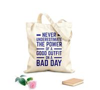 AILOONG Sacs de rangement en polyester et coton tissu épais de 340g/m² Ne sous-estimez jamais le pouvoir d'une belle tenue. Slogan personnalisable